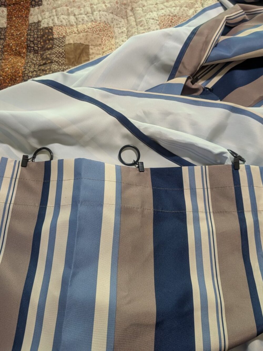 striped drapery panels, 28 x 78 inches, qty 4